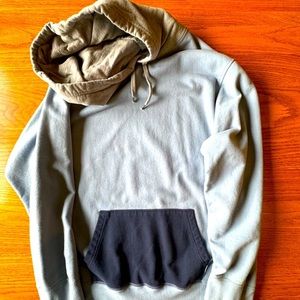 American Eagle Men’s Fleece Color Block Hoodie Size: 3XL